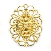 Anillo estampa 34x26 mm dorado x1