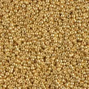 Cuentas Rocalla Miyuki Duracoat 15/0 4202 - Oro galvanizado x 100 g