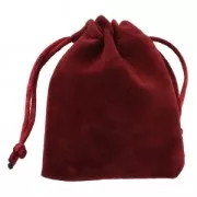 Bolsa de terciopelo para regalo joyas 100x120 mm Granate x1