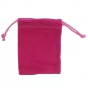 Bolsa de terciopelo para regalo joyas 100x120 mm Fucsia x1