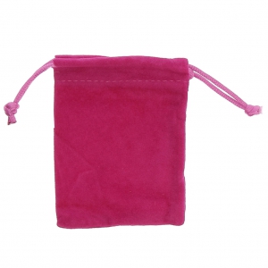 Bolsa de terciopelo para regalo joyas 100x120 mm Fucsia x1