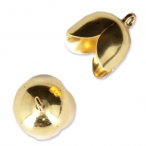Casquillas con apertura 10 mm - Dorado con oro fino x10