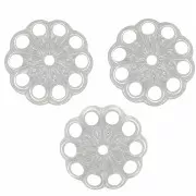 Casquillas ligeras 10 mm Chapado en plata fina x20