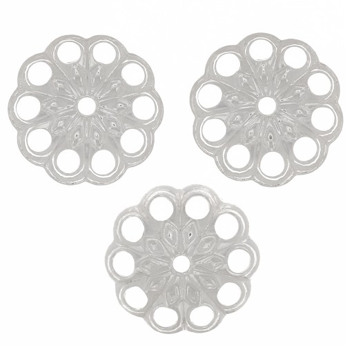 Casquillas ligeras 10 mm Chapado en plata fina x20