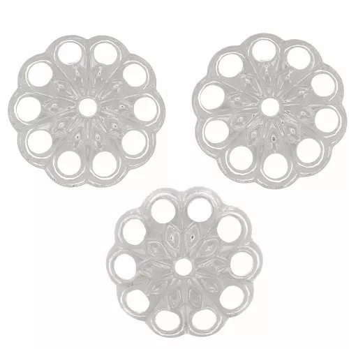 Casquillas ligeras 10 mm Chapado en plata fina x20