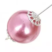 Casquillas ligeras 10 mm Chapado en plata fina x20