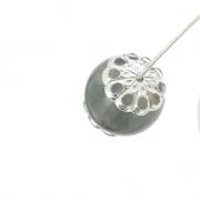 Casquillas ligeras 10 mm Chapado en plata fina x20