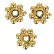 Entrepiezas 5 mm Dorado con oro fino x20