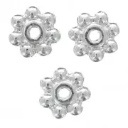 Entrepiezas de latón 5 mm Chapado en plata fina x20