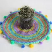 Surtido de 24 pompones redondos de sintético 3 cm - Pastel