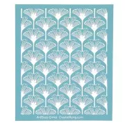 Silk Screen para arcilla polimérica 125x150 mm - Motivo Ginkgo