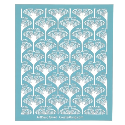 Silk Screen para arcilla polimérica 125x150 mm - Motivo Ginkgo