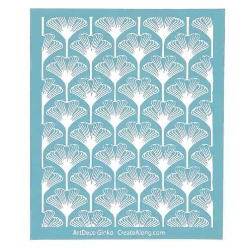 Silk Screen para arcilla polimérica 125x150 mm - Motivo Ginkgo