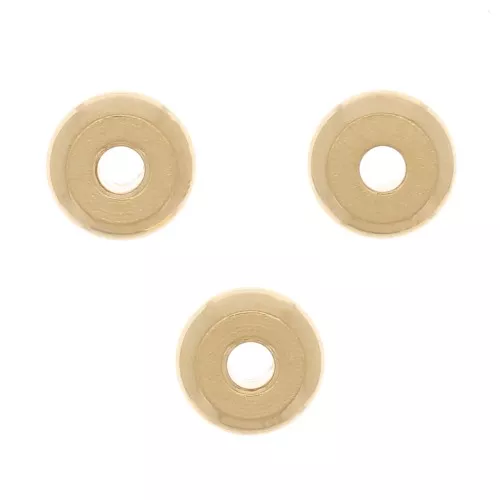Cuentas arandelas entrepiezas Heishi 4x1.8 mm Dorado con oro fino x20