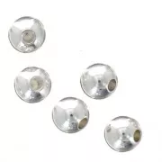 Terminales bola pour cordon 0.9 mm Chapado en plata fina x20