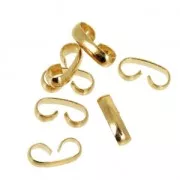 Anilla doble Quick Links  9.5x2.5 mm dorado con oro fino x42