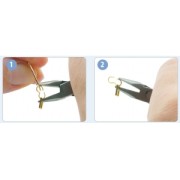 Anilla doble Quick Links  9.5x2.5 mm dorado con oro fino x42