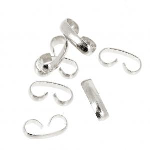 Anilla doble Quick Links 9.5x2.5 mm Chapado en plata fina x42