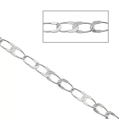 Cadena malla Forçat 3.4x1.75 mm de Acero inox x1m