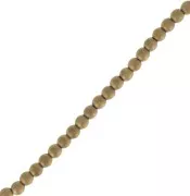 Cuenta Redondas Hematite 2 mm Golden Mat x40 cm
