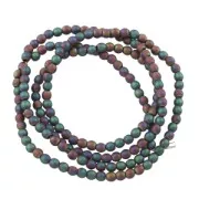 Cuenta Redondas Hematite 2 mm Purple Iris Mat x40 cm