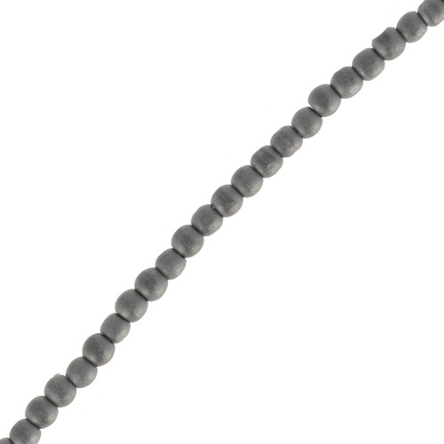 Cuenta Redondas Hematite 2 mm Jet Hematite Mat x38 cm