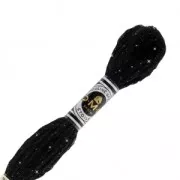 Hilo para bordar DMC Mouliné Etoile 617 Negro (C3799) x8m