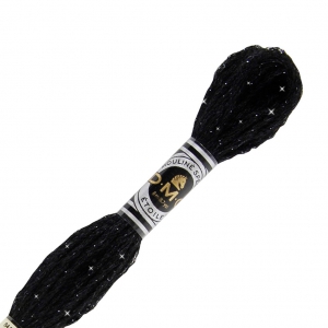 Hilo para bordar DMC Mouliné Etoile 617 Negro (C3799) x8m