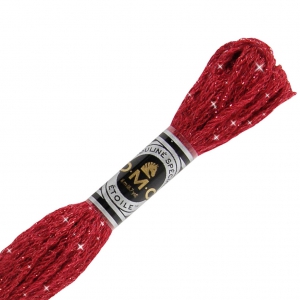 Hilo para bordar DMC Mouliné Etoile 617 Rojo Oscuro (C816) x8m