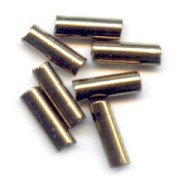 Cuentas de Rocalla Preciosa, tubos de 6,5 x 2 mm, color oro bronce, 20 g