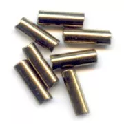 Cuentas de Rocalla Preciosa, tubos de 6,5 x 2 mm, color oro bronce, 20 g