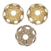 Casquillas filigrana 4 mm color bronce x20
