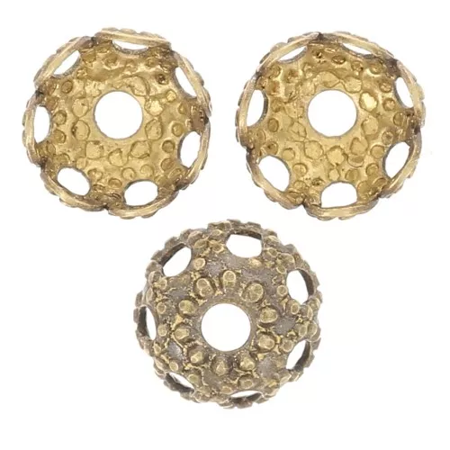 Casquillas filigrana 4 mm color bronce x20