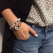 Hilo elástico liso hacer tus propias piezas de Joyería y bisutería DIY 2 mm Gris x 1 m