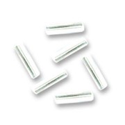Cuentas de Rocalla Preciosa, tubos de 4x1 mm, Crystal Lustré, 20 g