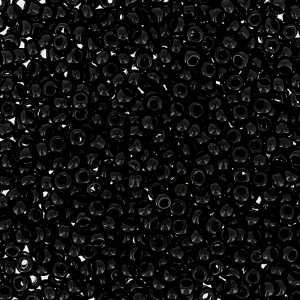 Cuentas de Rocalla Preciosa 15/0 - 1,5 mm Jet x20 g