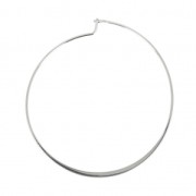 Pendientes aros forma redonda a personalizar de latón 50 mm rodiado x2