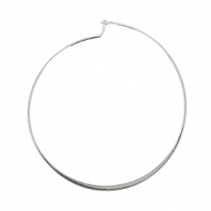 Pendientes aros forma redonda a personalizar de latón 50 mm rodiado x2