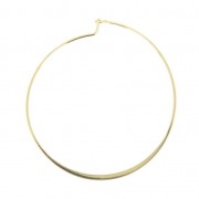 Pendientes aros forma redonda a personalizar de latón 50 mm light gold x2|raw }}