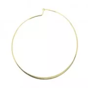 Pendientes aros forma redonda a personalizar de latón 50 mm light gold x2