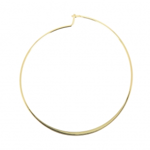 Pendientes aros forma redonda a personalizar de latón 50 mm light gold x2