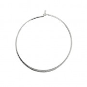 Pendientes aros forma redonda a personalizar de latón 40 mm rodiado x2|raw }}