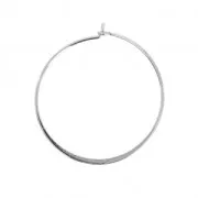 Pendientes aros forma redonda a personalizar de latón 40 mm rodiado x2