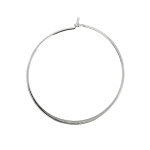 Pendientes aros forma redonda a personalizar de latón 40 mm rodiado x2