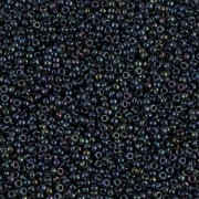 Cuentas Rocalla Miyuki 15/0 452 - Azul oscuro iris metalizado x8 g