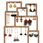 Pendientes círculo medio con anilla a personalizar de latón 15x9 mm light gold x2