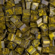 Miyuki Tila Beads 5x5x1.9 mm TL-4519 - Opaque Dark Yellow Picasso x10g|raw }}