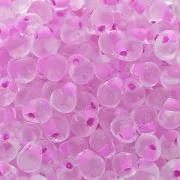 Mini-gotas Miyuki 3.4 mm DPF23 - Hot Pink Lined Crystal x8g