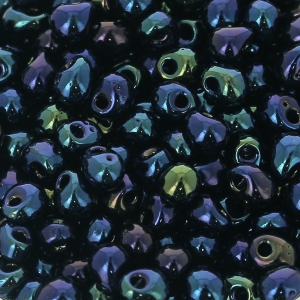 Mini-gotas Miyuki de 3,4 mm DP452 - Azul oscuro iris metalizado x8 g