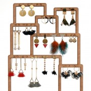 Pendientes ovalado con anilla a personalizar de latón 18x9 mm light gold x2